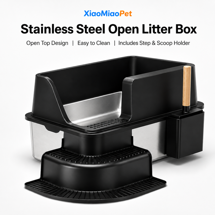 Stainless Steel Open Litter Box