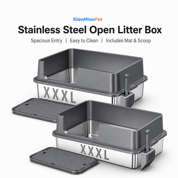 Stainless Steel Open Litter Box